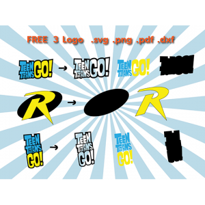 Teen Titans Go SVG Font Teen Titans Svg Alphabet Number Logo Symbol for Birthday Decor Party Decorations Clipart Print Cut Cricut Silhouette