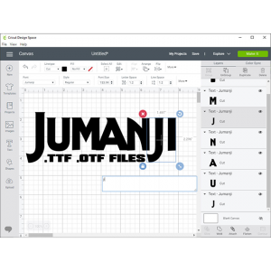 Jumanji Font, Cricut Font, Fonts Download, Font Digital, Font Script, True Type Font, Install PC Mac, TTF OTF Files, Real Fonts