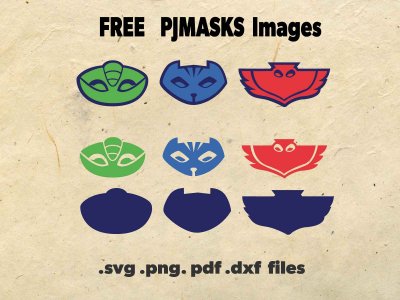 PJ Mask SVG PJ Masks Font Png Pdf Dxf File Print Cut for Cricut Silhouette Brother Pj Masks Png Alphabet Letters Number Birthday Decor Party