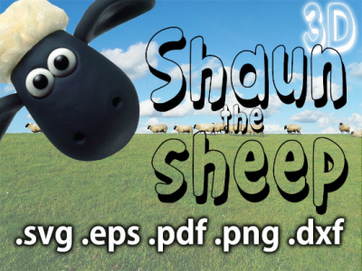 Shaun the Sheep SVG Alphabet Letters png pdf eps dxf Timmy Mum Lamb Rams Fonts Bitzer Shirley Farmer