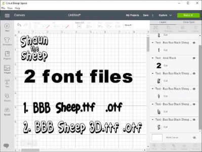 Shaun the Sheep Font TTF OTF files True Type Font to Install Compatible PC and Mac Instant Download System Fonts Baa Baa Black Sheep Font