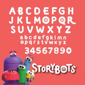 Story Bots SVG Font StoryBots Font StoryBots Svg Alphabet Letters Number Birthday Christmas Party Christmas Decoration Christmas Font Svg
