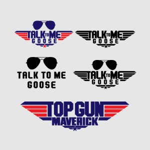 Talk To Me Goose SVG Top Gun Font SVG Maverick SVG Topgun Logo Sun Glasses PNG PDF DXF