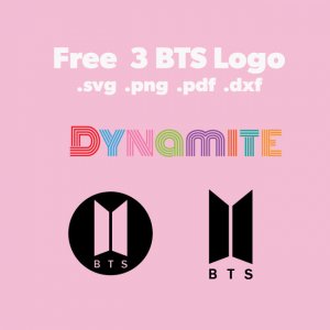 BTS Dynamite Font SVG Bangtan Boys K-Pop BTS Love Pink SVG PNG PDF DXF Download