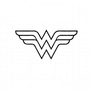 Wonder Woman Classic Logo Free Downlaod SVG PNG DXF PDF Files