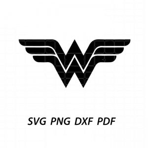 Wonder Woman Classic Logo Free Download Black and White