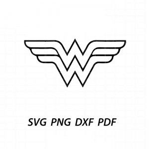 Wonder Woman Classic Logo Free Downlaod SVG PNG DXF PDF Files