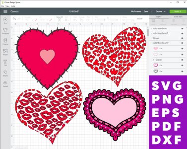 Valentine's Day Heart Love Leopard Heart Lips Heart