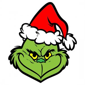 Grinch Smile Face Head SVG Free Download