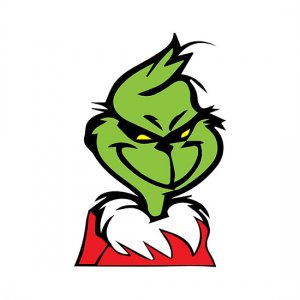 Grinch Head Face Shoulder SVG Free Download