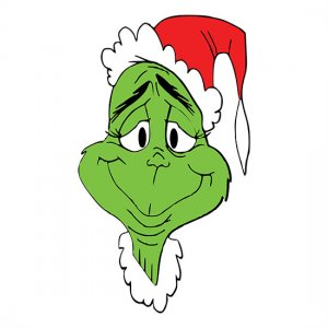 Grinch Christmas Hat Miserable Face SVG Free Downlaod