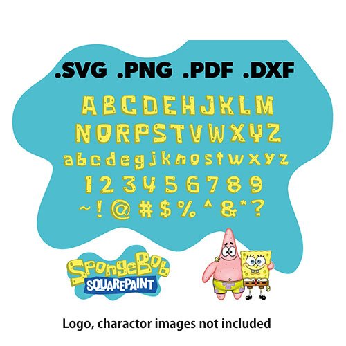 SpongeBob SVG, SpongeBob Font, Sponge Bob SVG File, Spongebob for ...