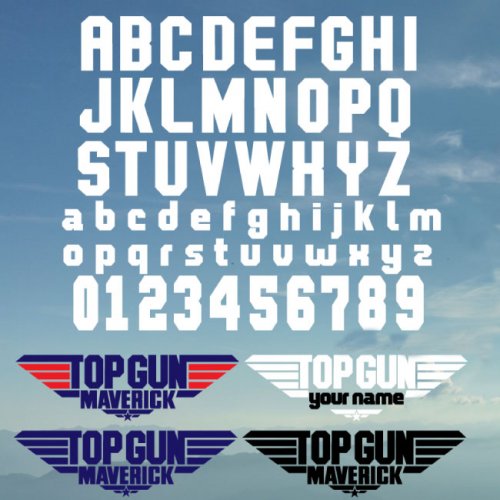 Top Gun Font SVG Files Topgun Maverick Vector Alphabet Letters Clipart ...