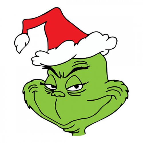Grinch Jealousy Face Christmas Hat SVG Free Download - SVG Marketplaces ...