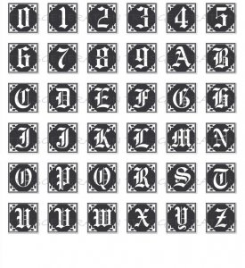Western Decorative Font SVG Box Decor Alphabet Number Letters SVG PNG PDF DXF