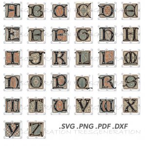 Arabian Aladin Font SVG Decor Alphabet PNG PDF DXF