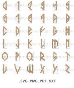 Blocks Font SVG Alphabet Letter Number Block SVG PDF PNG DXF