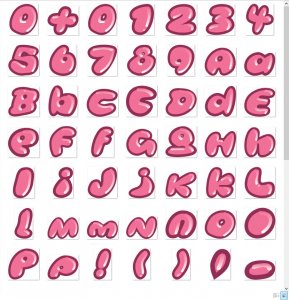 Bubble Gum Italic Font SVG Alphabet Number Symbol Svg Png Pdf Dxf