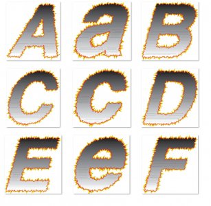 Fire Font SVG Fire Blow Alphabet Italic Normal Letter Png Pdf Dxf