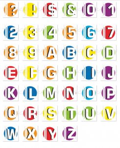 Sign Board Font SVG Alphabet Number Svg PNG PDF DXF