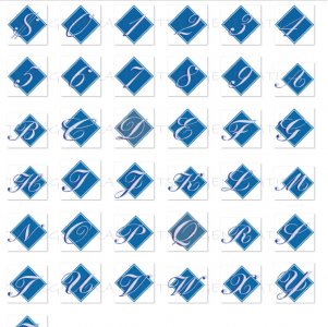 Classic Calligraphy Font SVG Diamond Decoration Alphabet Number SVG PNG PDF DXF