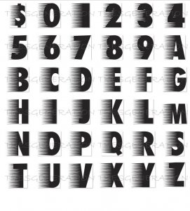 Comb Font SVG Alphabet Images Png Pdf Dxf