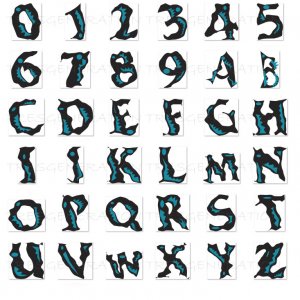 Crease Font SVG Alphabet Letter Number wrinkle Png Pdf Dxf