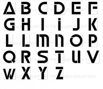 Modern Block Font SVG Alphabet Only svg pdf png dxf Free Download