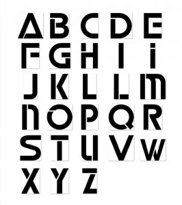 Modern Block Font SVG Alphabet Only svg pdf png dxf Free Download