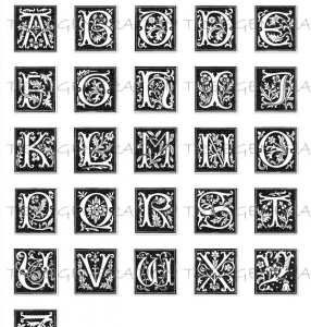Flower Leaf Alphabet Letter Font Svg Png Pdf Dxf