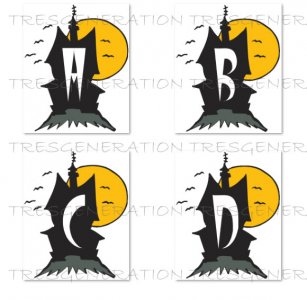 Halloween House Font SVG Alphabet Letter Number SVG PNG PDF DXF