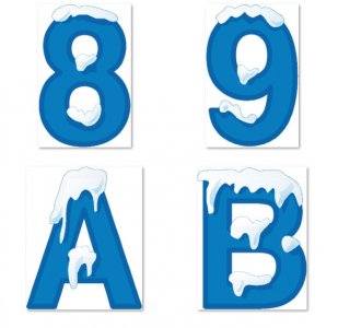 Snow Font SVG Ice Icy Water Frozen White Snow Alphabet Letter Number SVG PDF PNG DXF