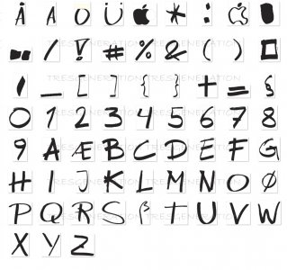 Magic Marker Hand Writing Alphabet Letter Symbol Number Font Svg Png Pdf Dxf