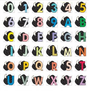 Night Moon Stars Font SVG Alphabet Letter Number Png Pdf Dxf