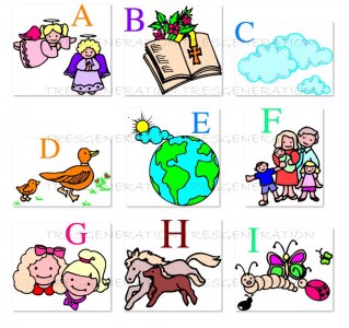 ABC cartoon Alphabet Letters for kids Font Svg Png Pdf Dxf