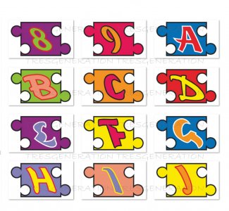 Puzzles Alphabet Number Font Puzzle Game Svg Png Pdf Dxf