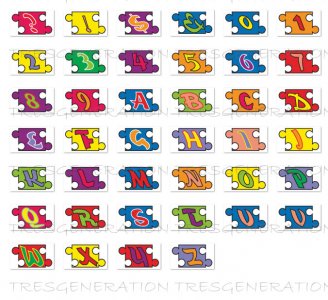 Puzzles Alphabet Number Font Puzzle Game Svg Png Pdf Dxf