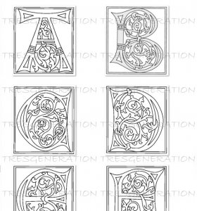 Garden Deco Font Alphabet Letter Only Svg Png Pdf Dxf